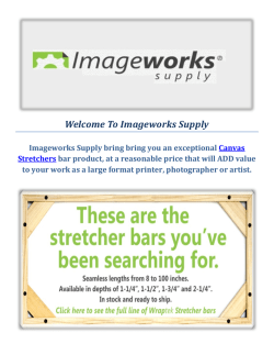Canvas Stretchers - Imageworks Supply
