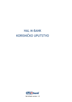 HAL M-BANK KORISNIČKO UPUTSTVO