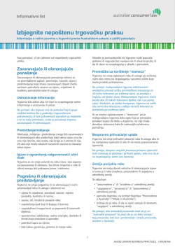 Izbjegnite nepo&scaron;tenu trgovačku praksu