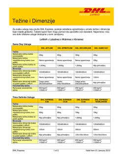 Težine i Dimenzije