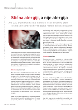 Slična alergiji, a nije alergija