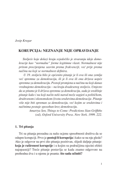 Korupcija: neznanje nije opravdanje