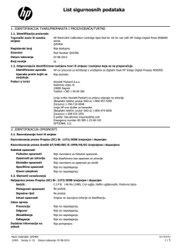 List sigurnosnih podataka