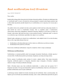 Bauk neoliberalizma kruži Hrvatskom