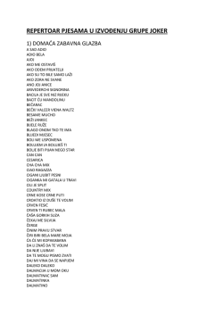 repertoar pjesama - Vjenčanje ponuda