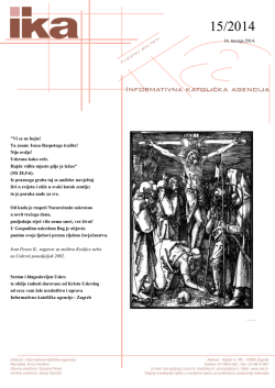 16. travnja 2014. - Hrvatska biskupska konferencija