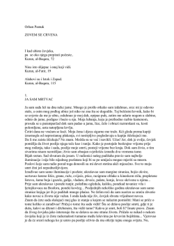 Orhan Pamuk ZOVEM SE CRVENA I kad ubiste čovjeka, pa se oko