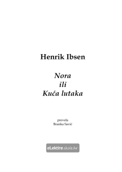 Nora ili Kuća lutaka &ndash; (1879) &ndash; Henrik Ibsen (1828