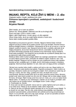 INUAKI, REPTIL KOJI ŢIVI U MENI &ndash; 2. dio