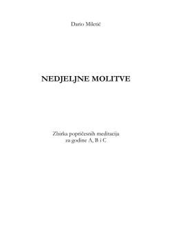 NEDJELJNE MOLITVE