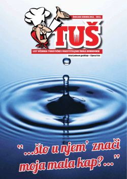 List učenika Turističke i ugostiteljske &scaron;kole 2012.