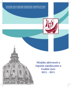 Misijske aktivnosti u župnim zajednicama u Godini vjere