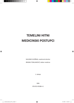 TEMELJNI HITNI MEDICINSKI POSTUPCI