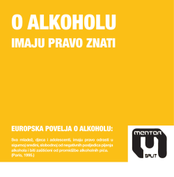 Bro&scaron;ura: O alkoholu imaju pravo znati