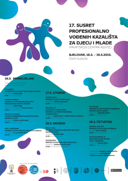 17. susret profesionalno vođenih kazali&scaron;ta za djecu i mlade