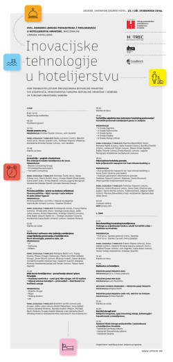 Program kongresa - Udruga poslodavaca u hotelijerstvu Hrvatske