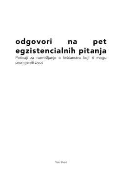 odgovori na pet egzistencialnih pitanja