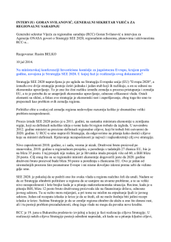 INTERVJU: GORAN SVILANOVIĆ, GENERALNI SEKRETAR