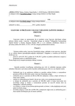 Prijedlog ugovora - Moslavina d.o.o.