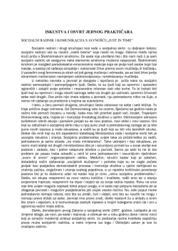 iskustva i osvrt jednog praktičara