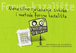 Nenasilno rje&scaron;avanje sukoba i metoda forum