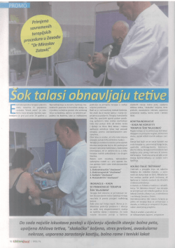 šok talasi obnavljaju tetive - Zzfmr Dr Miroslav Zotovic Banja Luka