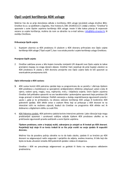 Opći uvjeti kori&scaron;tenja 4DX usluge - Blitz