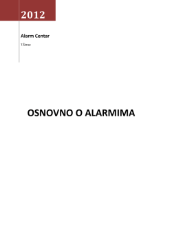 Osnovno o alarmima