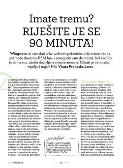 Kako rije&scaron;iti tremu u 90 minuta?