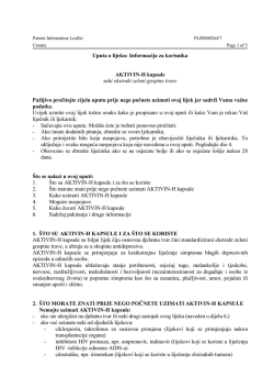 Uputa o lijeku: Informacija za korisnika AKTIVIN-H kapsule