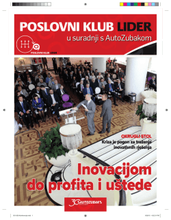 Inovacijom do profita i u&scaron;tede - AutoZubak Poslovni klub održao