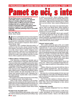 s predsjednikom i članovima hrvatske mense o inteligenciji, pameti