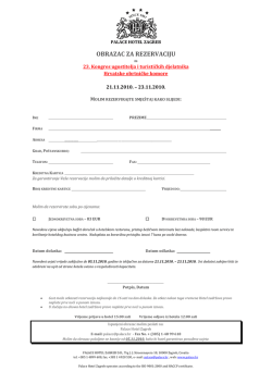 Rezervacijski formular.