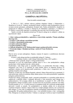 godi&scaron;nja skup&scaron;tina - Udruga `PODMORNIČAR`