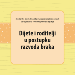 Bro&scaron;ura Dijete i roditelji u postupku razvoda braka