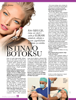 ISTINA O BOTOKSU - Institut za estetiku
