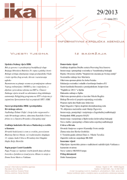 17. srpnja 2013. Sjednica Stalnog vijeća HBK Bilo je govora i o