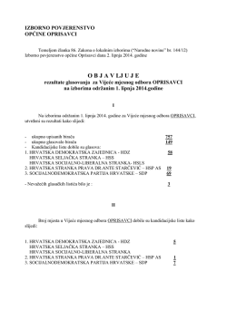 rezultati izbora za vijeća mjesnih odbora općine oprisavci