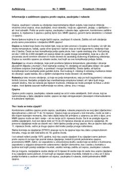 Aufkl&auml;rung Nr. 7: MMR Kroatisch / Hrvatski 1 Informacije o