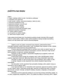 ZAŠTITA NA RADU