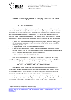 Predstavljanje Mreže za suzbijanje siroma&scaron;tva Bilo