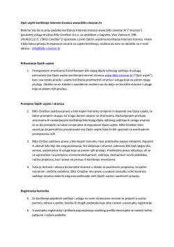 Opći uvjeti kori&scaron;tenja Internet stranica www.blitz