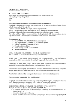 Prije upotrebe pažljivo pročitajte ovo uputstvo