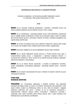1 UNIVERZALNA DEKLARACIJA O LJUDSKIM PRAVIMA