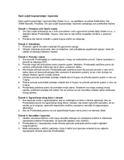 Opći uvjeti kupoprodaje i isporuke