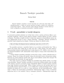 Banach&ndash;Tarskijev paradoks