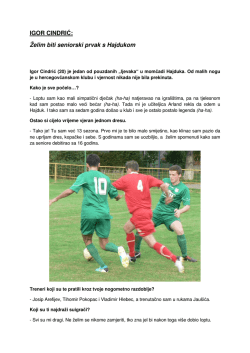 IGOR CINDRIĆ - NK Hajduk Hercegovac