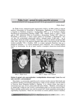 Zeljko Ivezic &ndash;&ndash; poznati hrvatsko