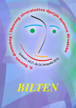 Bilten - Dječji dom Sv. Ana Vinkovci