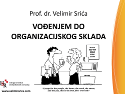 VOĐENJEM DO ORGANIZACIJSKOG SKLADA